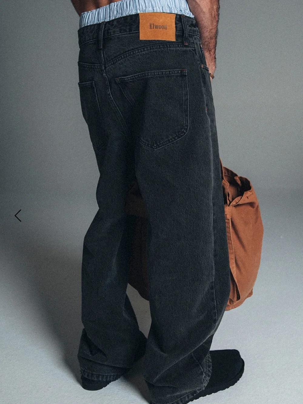 LIKE NEW Elwood Men’s Baggy Denim Pants in Washed Black